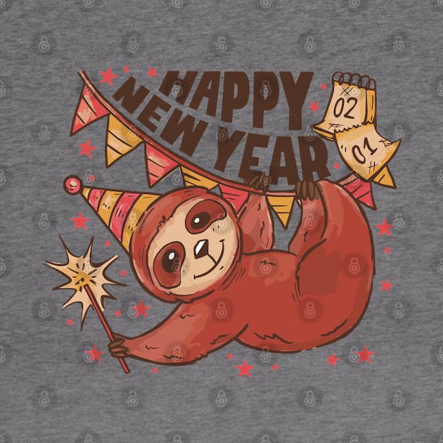 Sloth Happy NewYear by petit-creativ